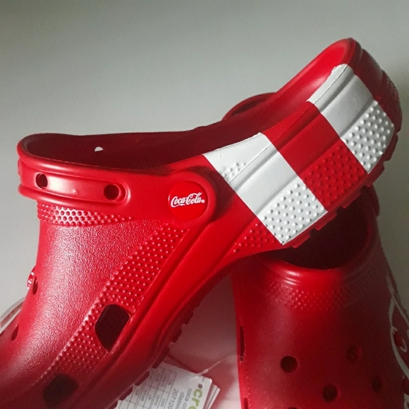 (New) RARE Crocs Coca Cola Classic Clogs & Coca Cola Bottle Cap Jibbitz (W10/M8) - Picture 5 of 12
